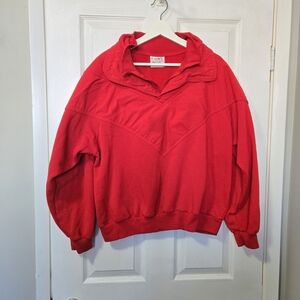 Vintage Foot Locker Red Quarter-Zip Pullover